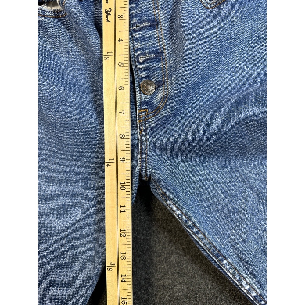 Abercrombie & Fitch The Mom High Rise Jeans Light Wash Blue Denim 25 0 Short - Picture 4 of 8